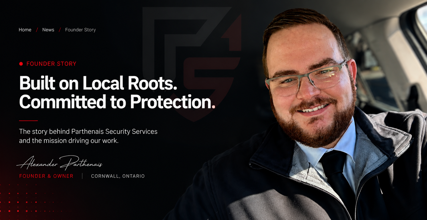 Alexander Parthenais, founder of Parthenais Security Services